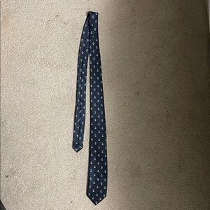 R Junior Children Boy Silk Blue Striped Necktie Size 8-10 Gift Formal Clothing